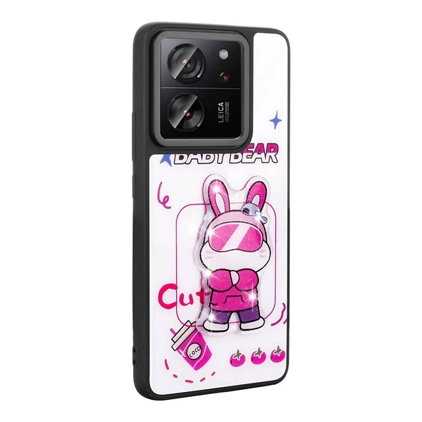 Xiaomi Mi 13T Kılıf Parlayan Kabartmalı İkonik Figürlü Zore Amas Silikon Kapak - 7