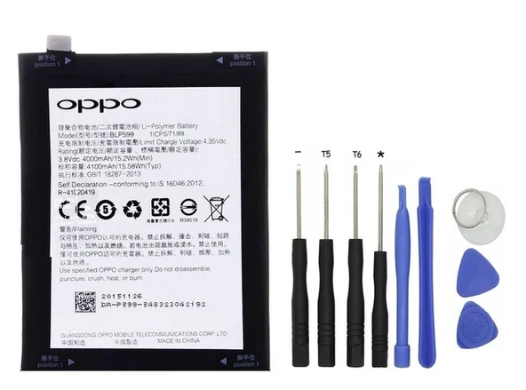 Oppo R7 Plus Pil Batarya BLP599 ve Tamir Seti ürün görseli