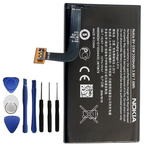 Nokia Lumia 1020 Batarya Pil Tamir Seti BV-5XW - Resim 2