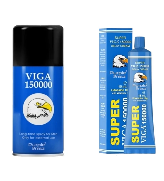 1 Kutu viga150000 Sprey + Krem Gecikme ve Delay etkili Set