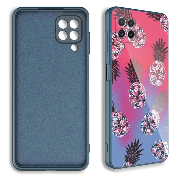 Galaxy A12 Kılıf Kamera Korumalı Desenli Sert Silikon Zore Epoksi Kapak - 2