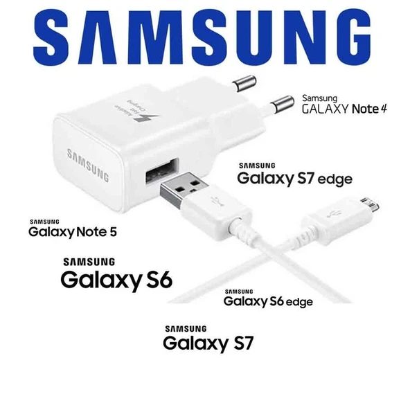 Samsung S6 S7 Edge Note 4 Note 5 Hızlı Şarj Cihazı Şarj Aleti - 2