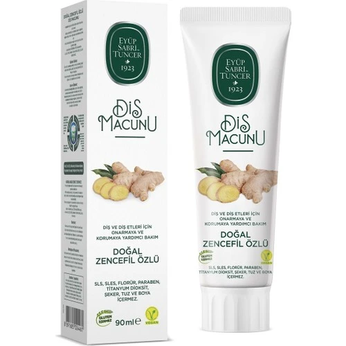 Eyüp Sabri Doğal Zencefil Özlü Diş Macunu 90 Ml
