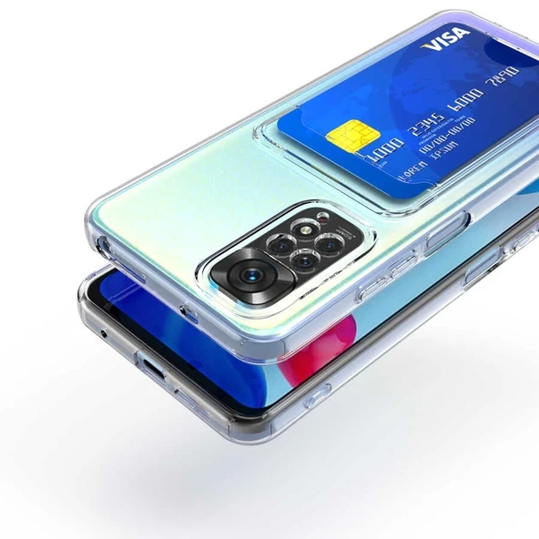 Xiaomi Redmi Note 11 Pro 5G Kılıf Kartlıklı Şeffaf Zore Setra Clear Silikon Kapak - 2