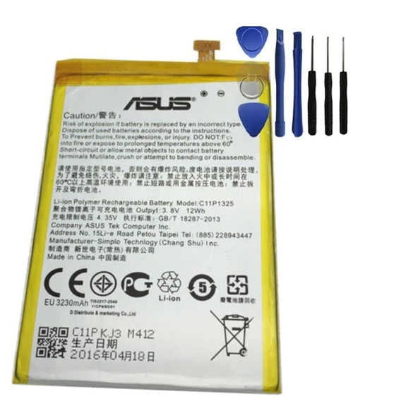 ASUS ZENFONE 6 BATARYA PİL C11P1325 ve TAMİR SETİ ürün görseli