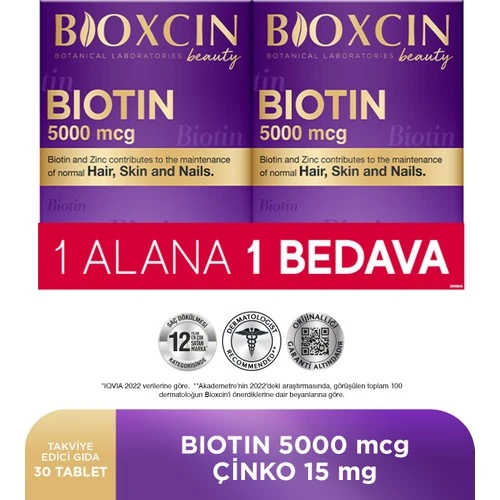 Bıoxcın Bıotın 5000Mcg 1+1 Hed
