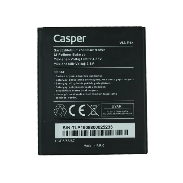 CASPER VİA E1C PİL BATARYA - Resim 2