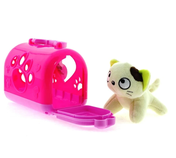 Taşıma Çantalı Peluş Sarı Yavru Kedi - 3