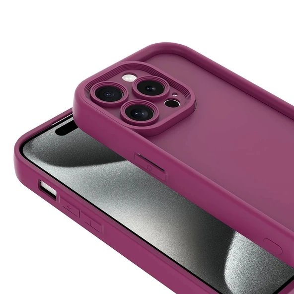 Apple iPhone 15 Pro Max Kılıf Kamera Korumalı Zore Ananas Kapak - 7