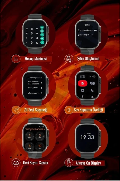 T20 Ultra2 Akıllı saat 4 Kordonlu - 2