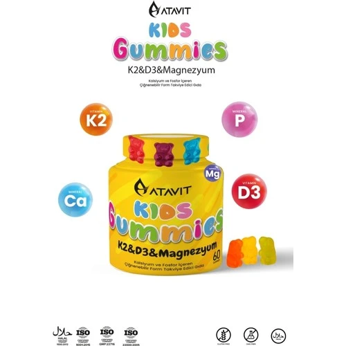 Atavıt Kıds D3 K2 Magnezyum Gummıes 60 Adet
