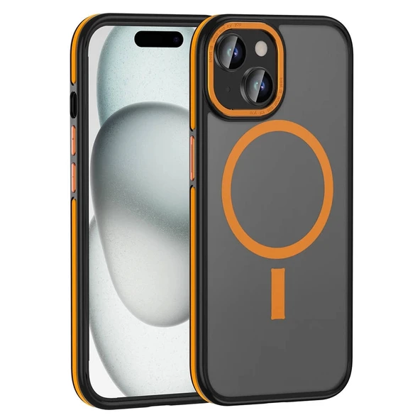 Apple iPhone 14 Kılıf M-safe Şarj Özellikli Mat Görünümlü Zore Ant Kapak