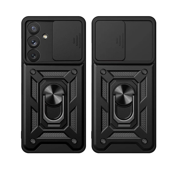 Galaxy A54 Kılıf Magnetik Standlı Kamera Korumalı Zore Sürgülü Vega Kapak - 9