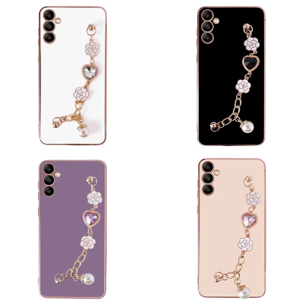 Galaxy A14 Kılıf El Tutamaçlı Kamera Korumalı Zore Taka Silikon Kapak - Resim 2