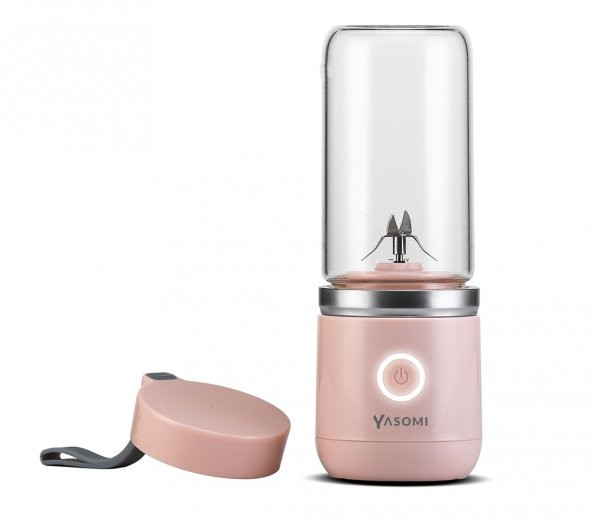 Yasomi Taşınabilir Kablosuz Şarjlı Cam El Blenderi Pembe (Yasomi Türkiye Garantili) - 3