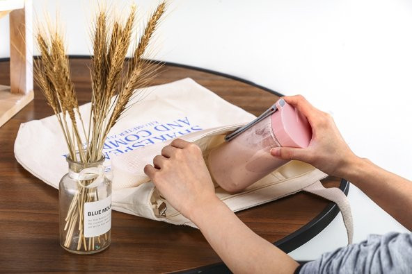 Yasomi Taşınabilir Kablosuz Şarjlı Cam El Blenderi Pembe (Yasomi Türkiye Garantili) - 5