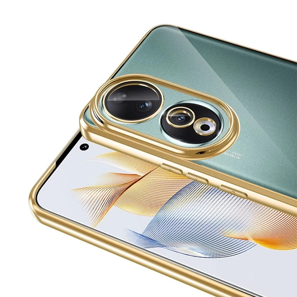 Honor 90 Kılıf Kamera Korumalı Logo Gösteren Zore Omega Kapak - Resim 9