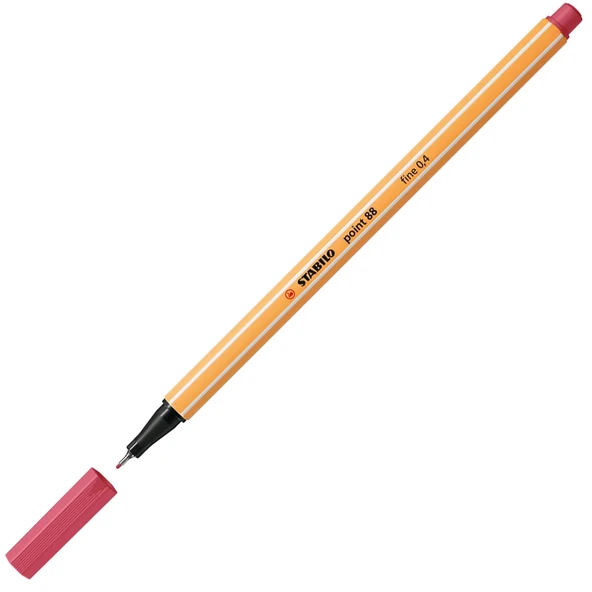 Stabilo Keçe Uçlu İnce Kalem Çilek Kırmızısı (10 LU PAKET) 88/49