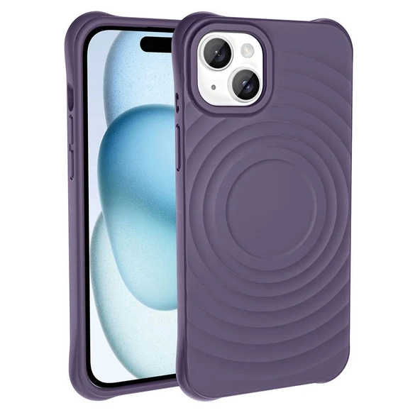 Apple iPhone 13 M-safe Şarj Özellikli Airbagli Mat Görünümlü Zore Hepi Kapak - Resim 4