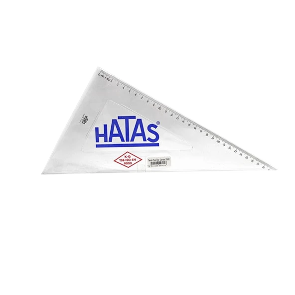 Hatas Öğrenci Gönyesi 60 Derece Plastik 30 CM 0801-20 Lİ PAKET-20-LI-PKT
