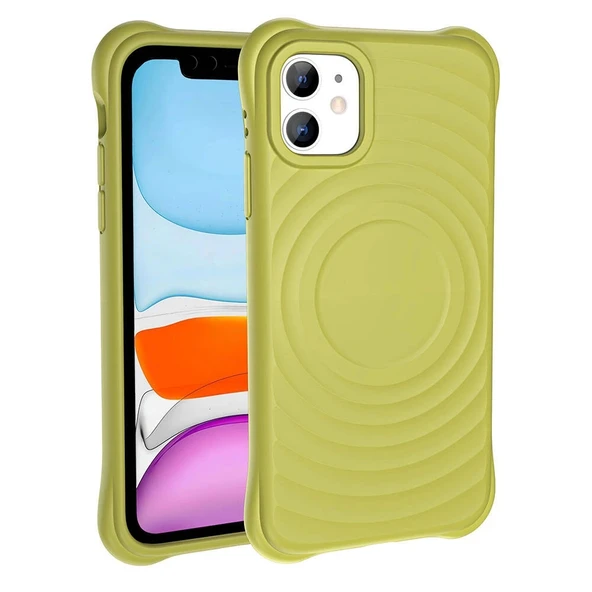 Apple iPhone 11 M-safe Şarj Özellikli Airbagli Mat Görünümlü Zore Hepi Kapak - Resim 6