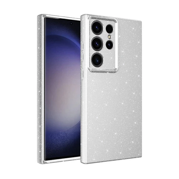 Galaxy S24 Ultra Kılıf Kamera Korumalı Simli Lüks Zore Koton Kapak ürün görseli