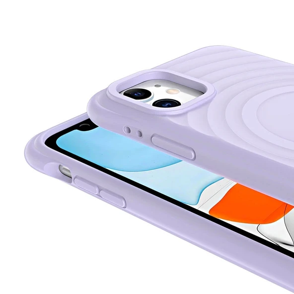 Apple iPhone 11 M-safe Şarj Özellikli Airbagli Mat Görünümlü Zore Hepi Kapak - Resim 11