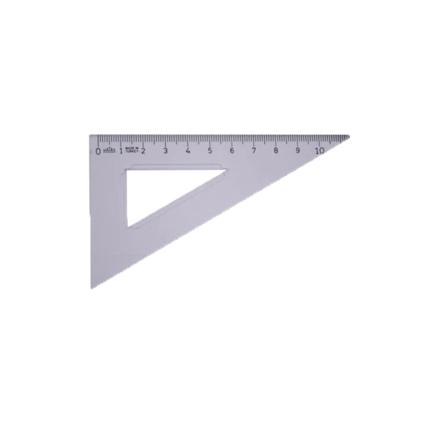 Hatas Öğrenci Gönyesi(36 adet) 60 Derece Plastik 12 CM 0724 - 2