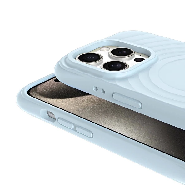 Apple iPhone 15 Pro M-safe Şarj Özellikli Airbagli Mat Görünümlü Zore Hepi Kapak - 11