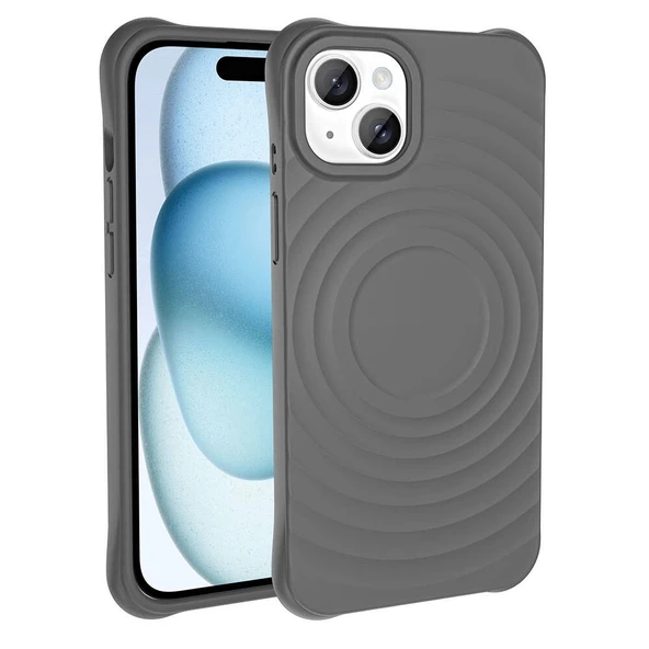 Apple iPhone 15 Plus M-safe Şarj Özellikli Airbagli Mat Görünümlü Zore Hepi Kapak - Resim 4