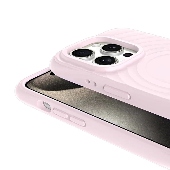 Apple iPhone 15 Pro M-safe Şarj Özellikli Airbagli Mat Görünümlü Zore Hepi Kapak - 9