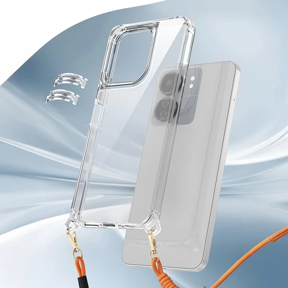 Xiaomi Redmi 13C Kılıf Airbagli Takılabilir Askı Aparatlı Zore Snap Silikon Kapak - 9