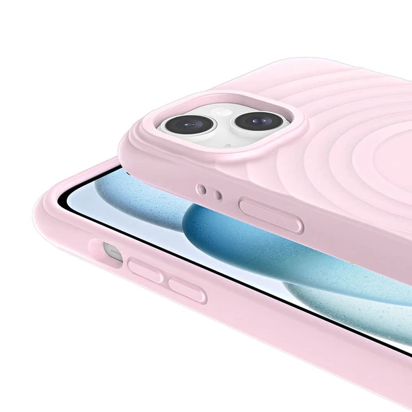 Apple iPhone 15 M-safe Şarj Özellikli Airbagli Mat Görünümlü Zore Hepi Kapak - Resim 9