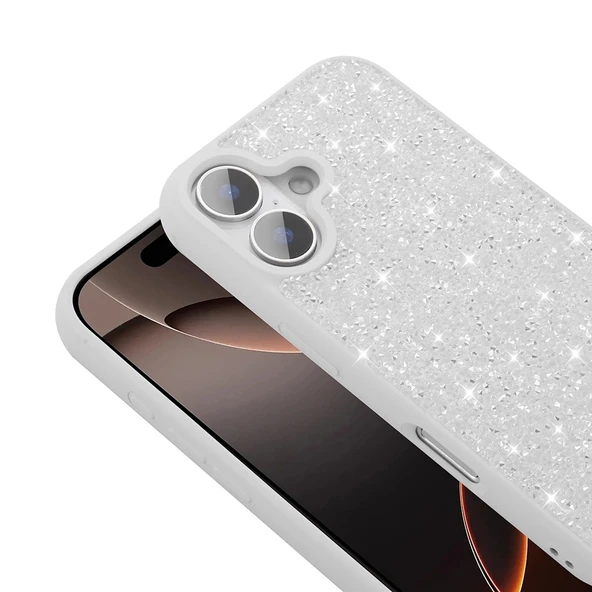 Apple iPhone 16 Kılıf Parlak Taşlı Tasarım Zore Pırlanta Kapak - 8