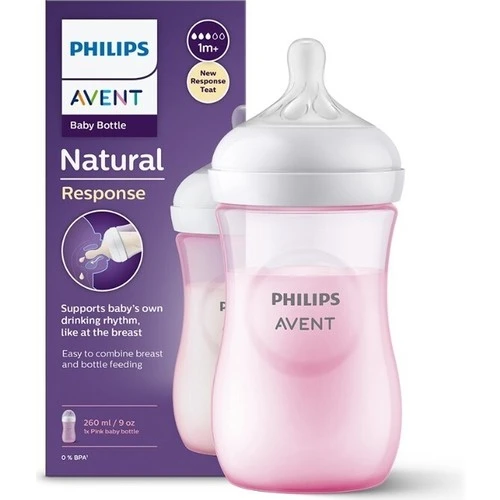 Avent Biberon Scy903/11 Dogal Tepkılı Pp 260Ml Pembe