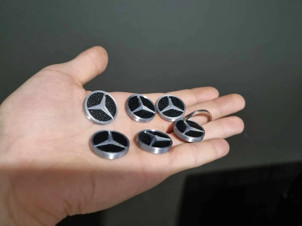 Byr Mercedes Keying Kolye Key Ring Yıldızı (Plastik Aparattır!!!) 3D - 3