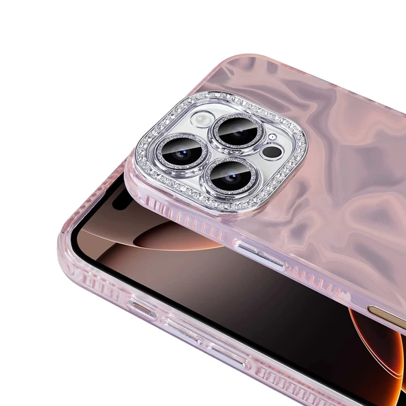 Apple iPhone 16 Pro Kılıf Airbagli Parlak Taş Detay Tasarımlı Zore Esila Kapak - 5
