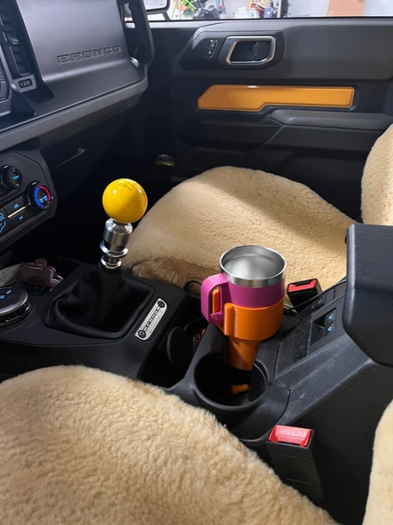 Byr Araba Kupa Adaptörü / Büyük Bardaklık (5. Nesil Bronco) (Sadece Plastik Aparattır!!!) 3D - 4