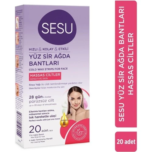 Sesu Ağda Bandı 20 Lı Hassas Cilt Pembe Shea 2021