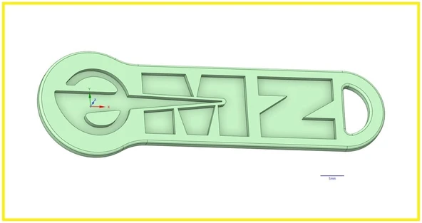 Byr MZ GDR Motosiklet Anahtarlık Anahtar Yüzük Alışveriş Çip 1 Euro (Plastik Aparattır!!!) 3D ürün görseli