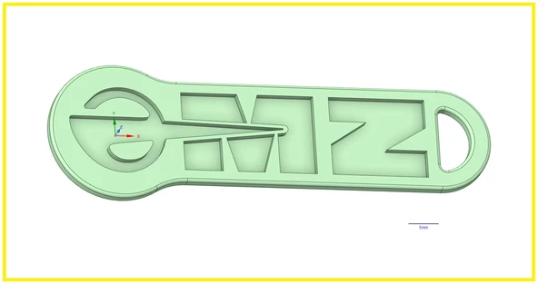 Byr MZ GDR Motosiklet Anahtarlık Anahtar Yüzük Alışveriş Çip 1 Euro (Plastik Aparattır!!!) 3D - Resim 2