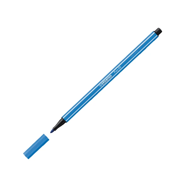 Stabilo Keçe Uçlu Boya Kalemi 1 MM Mavi 68/41 (10 lu )