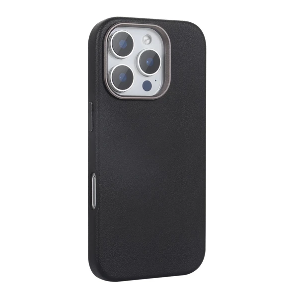 Apple iPhone 16 Pro Max Kılıf M-safe Şarj Özellikli PU Deri Zore Adora Kapak - 2