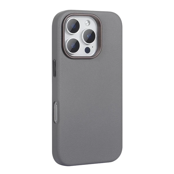 Apple iPhone 16 Pro Max Kılıf M-safe Şarj Özellikli PU Deri Zore Adora Kapak - 4