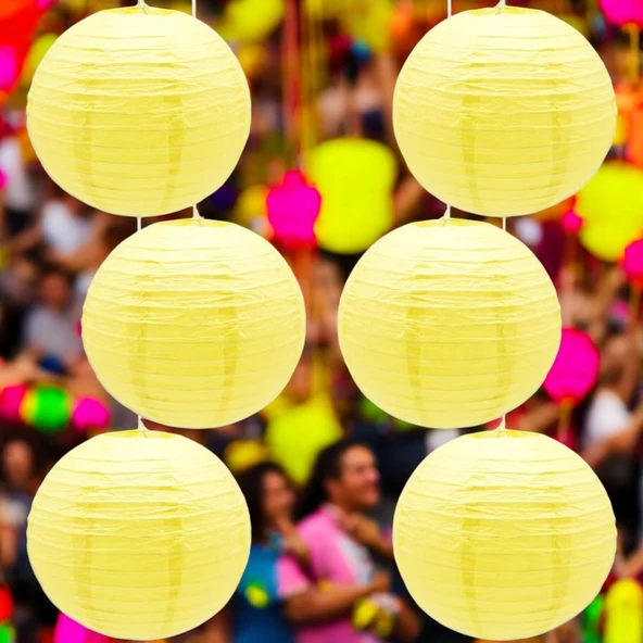 VIP KALİTE 2 ADET SARI ÇİN FENERİ SARI JAPON FENERİ SARI KAĞIT FENER SARI PARTİ KIR DÜĞÜNÜ FENERİ ürün görseli