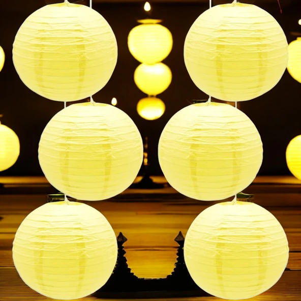 VIP KALİTE 2 ADET SARI ÇİN FENERİ SARI JAPON FENERİ SARI KAĞIT FENER SARI PARTİ KIR DÜĞÜNÜ FENERİ - Resim 3