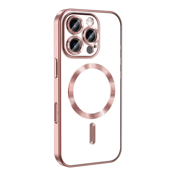 Apple iPhone 16 Pro Max Kılıf Kamera Korumalı M-safe Wireless Şarj Özellikli Zore Demre Kapak - 3