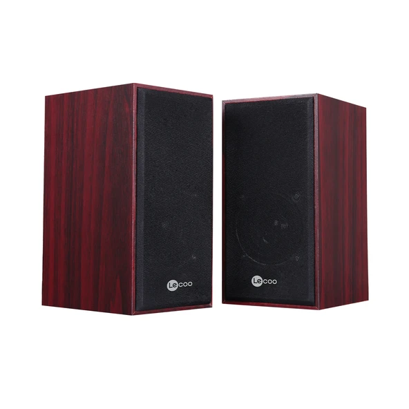 Lenovo Lecoo DS105 1+1 Kablolu USB + 3.5mm Jack Girişli 6W Stereo Masaüstü Ahşap Hoparlör - 2