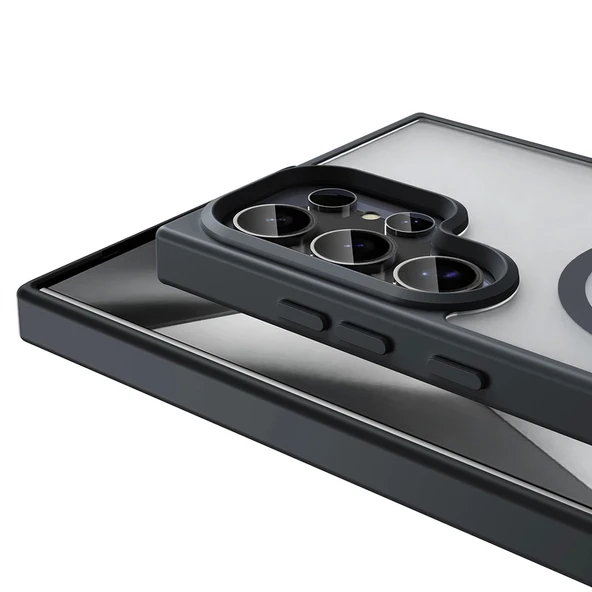 Galaxy S25 Ultra Kılıf M-safe Şarj Özellikli Mat Arka Yüzey Zore Sio Kapak - 5