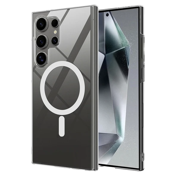 Galaxy S25 Ultra Kılıf Kamera Korumalı M-safe Sert PC Zore Porto Kapak